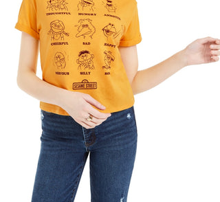 Camiseta Vila Sésamo Mad Engine Juniors Amarelo Escuro Tamanho Grande