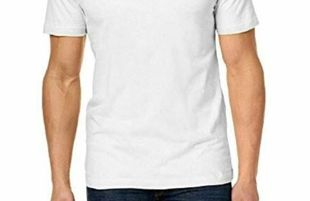 Camiseta de algodão com gola redonda masculina Club Room Performance, branca, tamanho pequeno