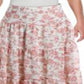 Saia longa com babados florais Ralph Lauren feminina, branca, tamanho 14