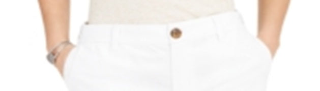 Shorts chino feminino Style &amp; Co, branco, tamanho 10