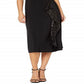 Vestido de malha com acabamento em renda Ralph Lauren feminino, preto, tamanho 6, pequeno