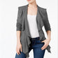 Karen Scott Cardigan Feminino com Babados Frontais Preto Tamanho P