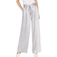 Calça feminina larga INC International Concepts, tamanho 4, prata