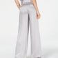 Calça feminina larga INC International Concepts, tamanho 4, prata
