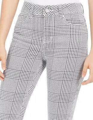 Calça jeans pied-de-poule Indigo Rein Juniors, preta, tamanho 11