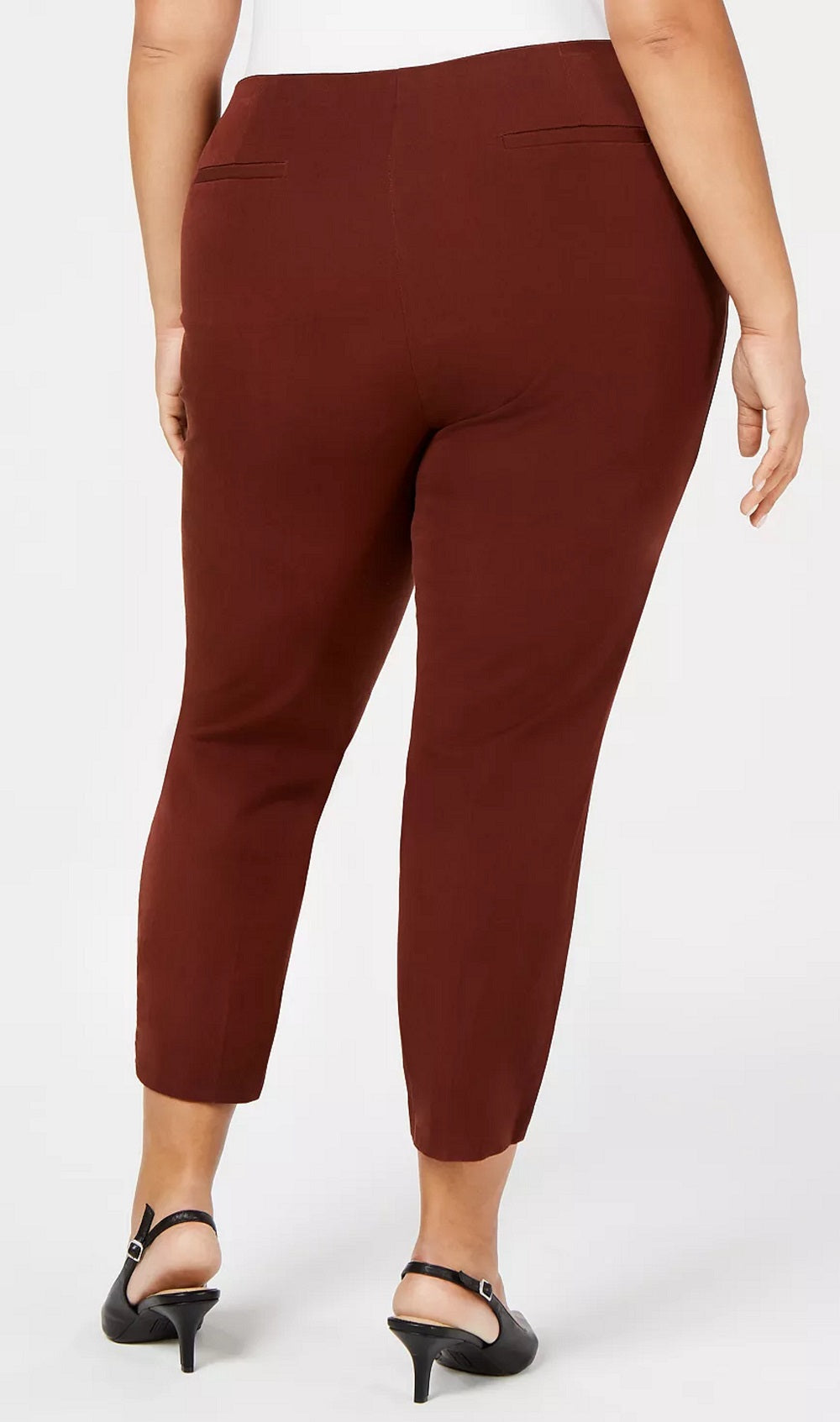 Calça feminina Alfred Dunner Plus Skinny Leg Comfort Waist Ankle, marrom, tamanho 22W