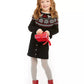 Suéter Charter Club Little Girls Fair Isle Family Preto Tamanho 6X