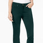 Calça jeans feminina Lexington reta, verde, tamanho 14 S, da Charter Club