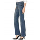 Calça jeans feminina NYDJ Marilyn Straight Leg Stretch Azul Tamanho 10