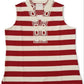 Camiseta regata feminina otomana Charter Club vermelha tamanho pequeno