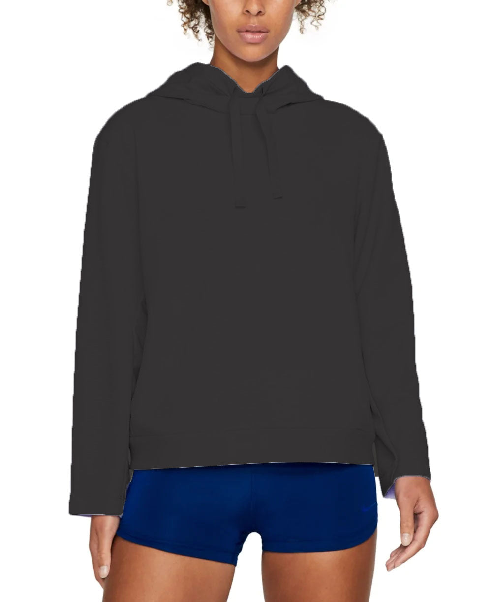 Moletom Nike Dri Fit Fleece para treino feminino, preto, tamanho grande