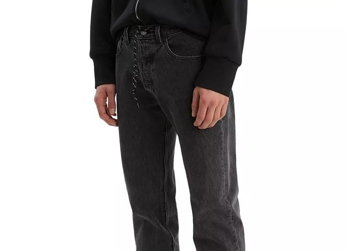Calça jeans jogger Levi's 501 Original Straight Fit Stretch Masculina Cinza Tamanho 33X32