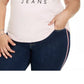 Camiseta Tommy Hilfiger Plus Cotton Logo Feminina Branca Tamanho 0X