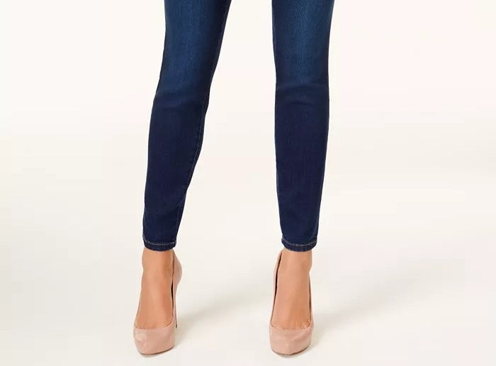 Suéter feminino com gola xale e textura lisa, estilo &amp; co, azul, tamanho 14