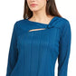 Blusa feminina Alfani estampada assimétrica azul tamanho X-G