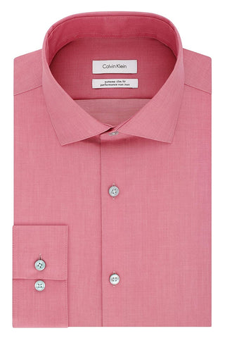 Camisa social slim fit masculina Calvin Klein vermelha tamanho G