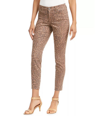 Calça jeans skinny estampada feminina Style &amp; Co Curvy Fit, bege, tamanho 12