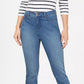 Calça jeans skinny feminina Charter Club Tummy Control com punho desfiado, azul, tamanho 4
