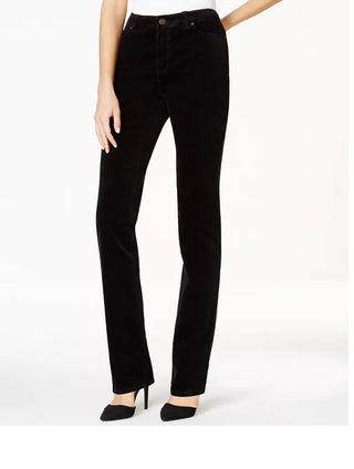 Camiseta feminina Charter Club de manga curta e gola redonda, preta, tamanho 8