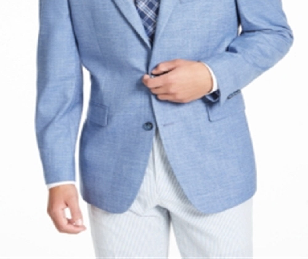 Tommy Hilfiger Jaqueta Esportiva Masculina Modern Fit Thflex Stretch Azul Tamanho 42