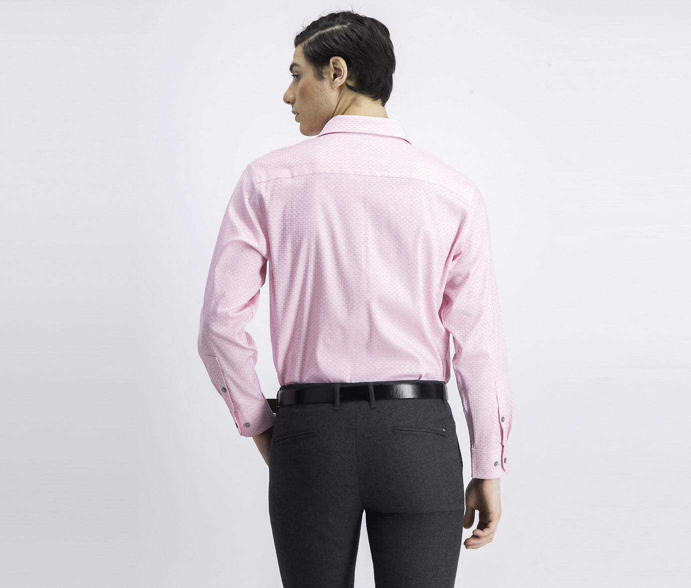 Camisa Alfani Athletic Fit Alfatech Dobby Masculina Rosa Tamanho G