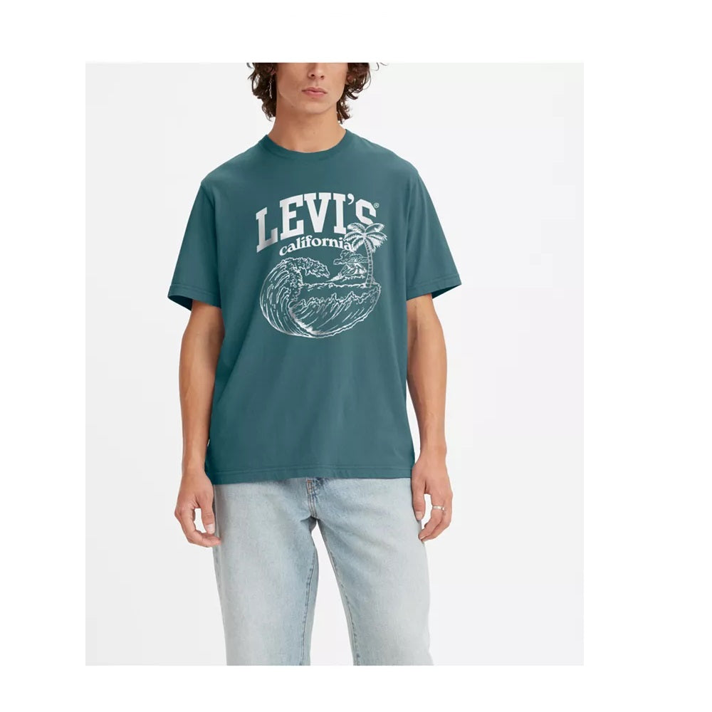 Camiseta Levi's New York Graphic Masculina Verde Tamanho M