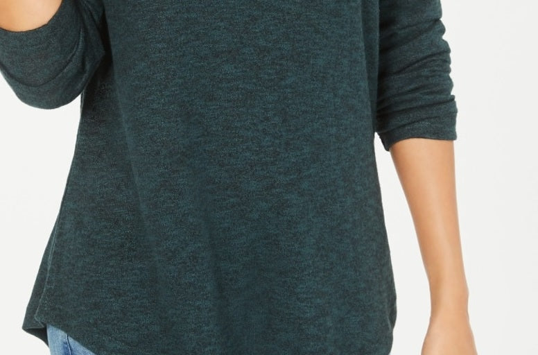 Top decote redondo feminino Style &amp; Co, verde, tamanho PM