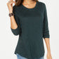 Top decote redondo feminino Style &amp; Co, verde, tamanho PM