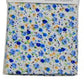 Lenço de bolso de algodão floral masculino Bar III azul tamanho regular