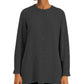 Blusa túnica feminina Alfani com botões, preta, tamanho grande