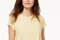 Camisa de golfe feminina Style &amp; Co 5 Iron Performance Polo amarela tamanho grande