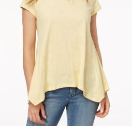 Camisa de golfe feminina Style &amp; Co 5 Iron Performance Polo amarela tamanho grande