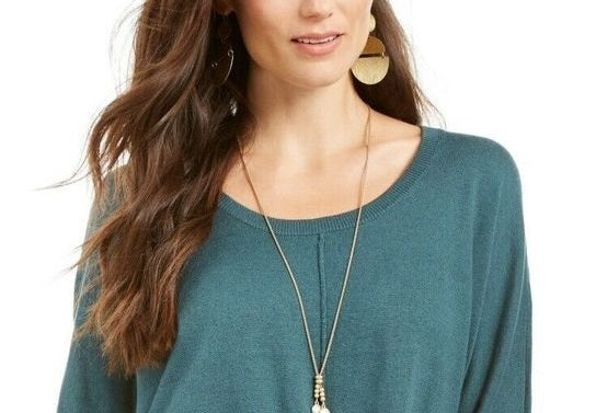 Suéter feminino com amarração frontal estilo &amp; co, verde, tamanho extragrande