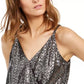 Blusa feminina sem mangas com lantejoulas metálicas INC International Concepts, tamanho PS/M, prateada