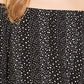 Top feminino estampado ombro a ombro estilo &amp; co, preto, tamanho pequeno