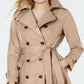 London Fog Trench Coat Feminino com Cinto e Trench Coat Marrom Tamanho Grande