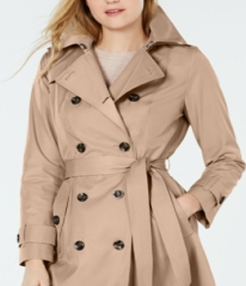 London Fog Trench Coat Feminino com Cinto e Trench Coat Marrom Tamanho Grande