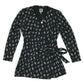 Blusa feminina Anne Klein estampada com manga 3/4 para usar no trabalho, cinza, tamanho XX-S