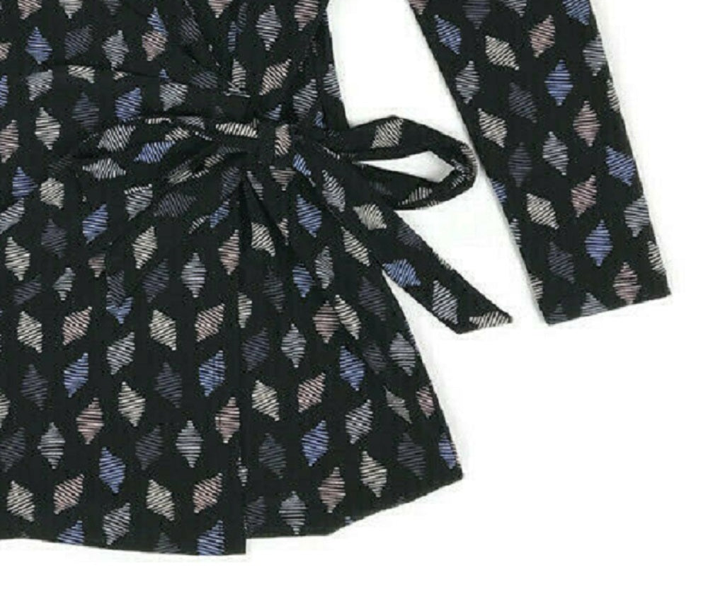 Blusa feminina Anne Klein estampada com manga 3/4 para usar no trabalho, cinza, tamanho XX-S