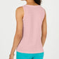 Regata feminina de algodão texturizado Charter Club, rosa, tamanho extragrande