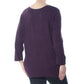 Karen Scott Suéter Feminino com Decote em V e Listras Roxo Tamanho XS