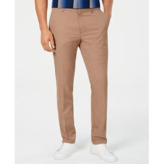 Calça elástica impermeável Alfani masculina, marrom, tamanho 36L x 30G