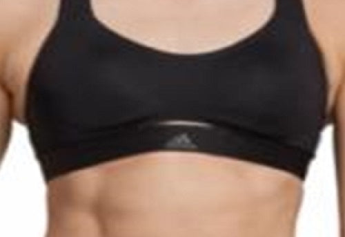 Sutiã esportivo macio adidas Stronger for It feminino, preto, tamanho 34 C