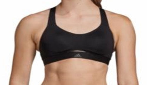 Sutiã esportivo macio adidas Stronger for It feminino, preto, tamanho 34 C