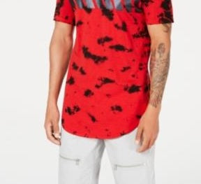 Camiseta masculina Tie Dye Plus da INC International Concepts vermelha/branca tamanho XXX-G