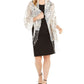 INC International Concepts Feminino Art Déco Sequin Wrap Branco Tamanho Regular