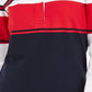 Camisa polo feminina Tommy Hilfiger de manga comprida vermelha/azul tamanho X-S