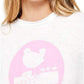 Camiseta feminina Woodstock Clarity Cotton Blend da Free People, branca, tamanho grande