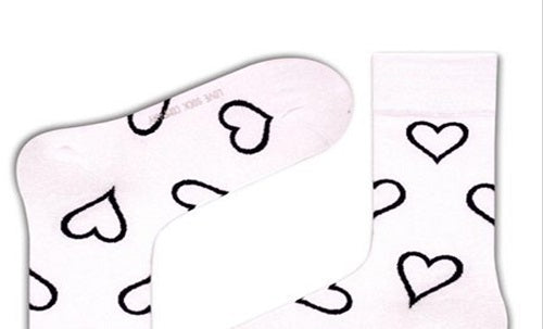 Meias femininas Love Sock Company de algodão orgânico supermacio sem costura, tamanho regular, brancas