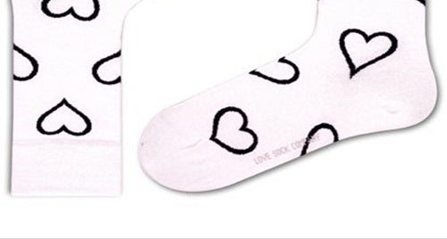 Meias femininas Love Sock Company de algodão orgânico supermacio sem costura, tamanho regular, brancas